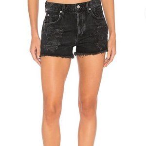 AGOLDE Black Distressed Denim Shorts - Sz 27
